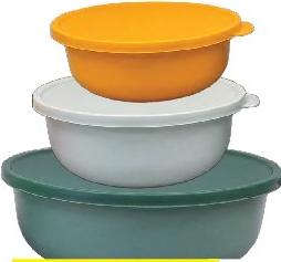 Trend Bowl Set With Lid 3 Pcs