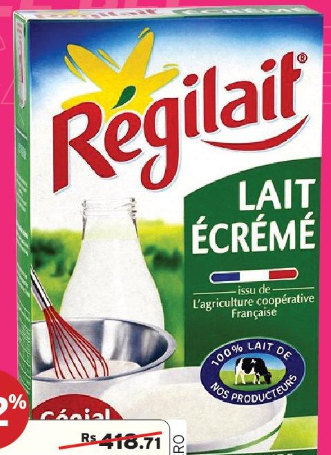 Régilait Skimmed Milk Box 750G