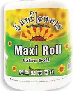 Sunflower Maxi Roll Tissue Paper 600g White Colour