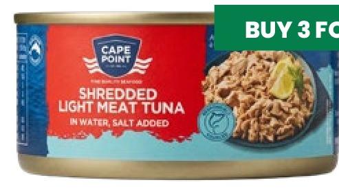 Cape Point Tuna Shredded in Brine 170G