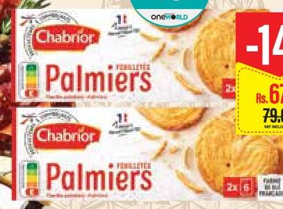 Chabrior Palmiers Feuilleté 100g