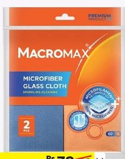 MACROMAX MICRO FIBRE WINDOW CLEANER X 2