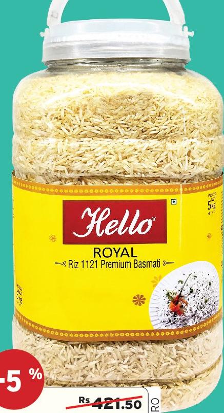 Hello Royal Jar Basmati Rice 5kg
