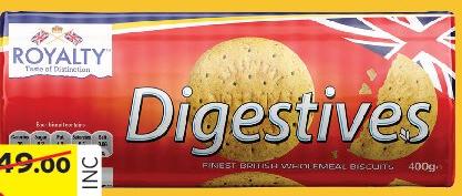 ROYALTY Digestive Biscuits 400G