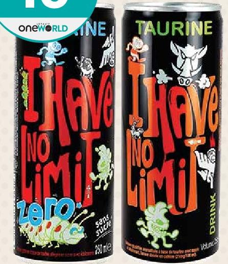 I Have No Limit Energy Drink Standard / Zero 250ml