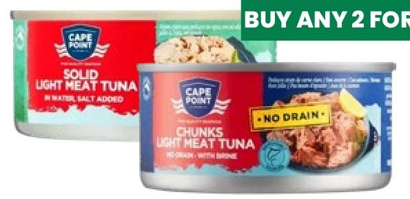 CAPE POINT Tuna Chunk/Solid in Brine 170g