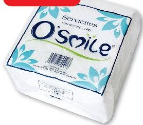 Serviette en Papier 1 Pli x100 - O'smile