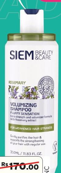 SIEM Volumizing Shampoo Rosemary 350ml