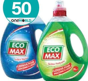 Eco Max Lessive Liquide Machine Marine / Printanière 3L