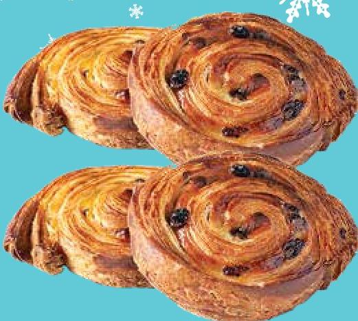 Pain aux Raisins 3 + 1 GRATUIT