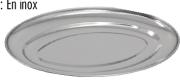 Oval Serving Plate 25 x 15.5 cm Stainless Steel