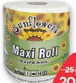 Sunflowers Maxi Roll Tissue Paper White Colour 600 g