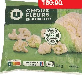 Choux-Fleurs en Fleurettes Précuit - U le sachet de 1kg