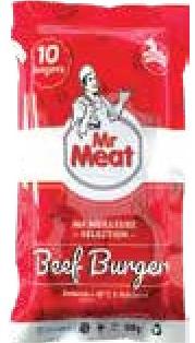 Mr. Meat Beef Burgers x 10 500g