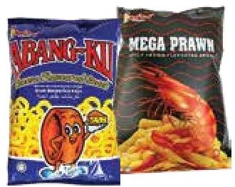 Hari Hari Mega Prawn Original / Chilli Crackers / Abangku Cheese Ring, 50g