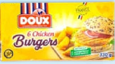 Doux 6 Chicken Burgers 330g