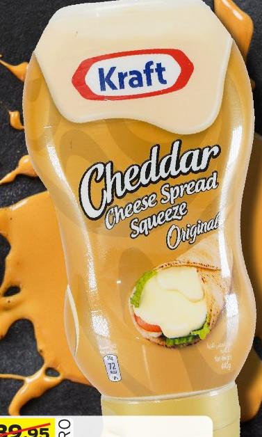 Kraft Cheddar Cheese Original Squeeze 440G