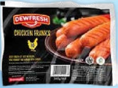 Dewfresh Chicken Franks 340g