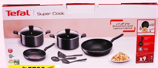 TEFAL SUPER COOK SET 9 PCS