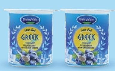 DAIRYVALE Greek Fruit Yoghurt 125g Pack of 4