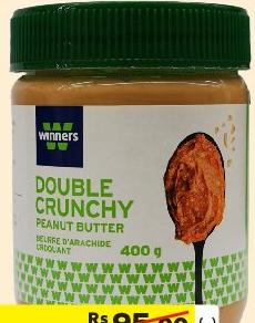 Winners Peanut Butter Double Crunchy / Honey 400g