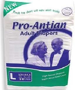 Pro-Antian Adult Diapers L Unisex 10 PGs