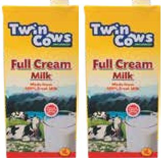 Twin Cows UHT Full Cream Milk 1L