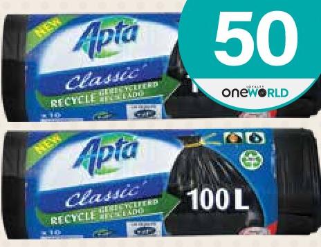 Apta Classic Bin Bags 100L x 10
