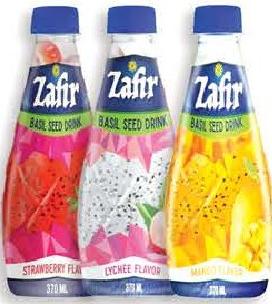 Zafir Basil Seed Drink Lychee/Mango/Strawberry 370ml