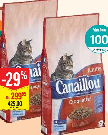 Canaiilou Croquettes pour Chat Mix Poisson/Mix Volaille 2kg
