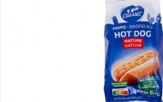 Carrefour Hot Dog Buns, Nature, 4 pcs - 250 g