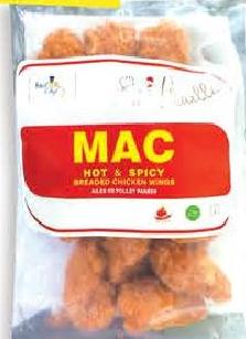 Mac Hot & Spicy Breaded Chicken Wings 1kg