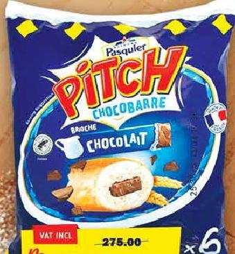 Pasquier Pitch Lait Chocobarre Brioche au Chocolat x6 225g