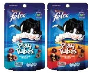 Felix Play Tubes Tuna & Crab / Chicken & Liver for Cat 50g