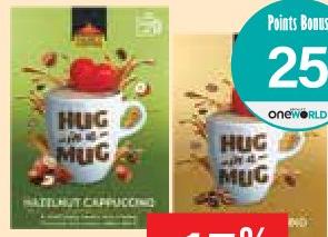 Hug in a Mug Hazelnut/Caramel/Vanilla/Creamy Cappuccino 192g