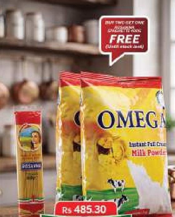 Omega Instant Full Cream Milk Powder 1kg X2 Promopack