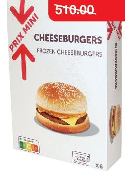 Cheeseburgers Frozen Cheeseburgers la boite de 6x125g