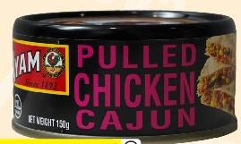Ayam Pulled Chicken Cajun / Honey Mustard / Hot Chilli / Mayonnaise / Mayonnaise Pimenté 150g