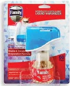 Family Cordless Vaporiser 2in1 + Mosquito Repellent Liquid