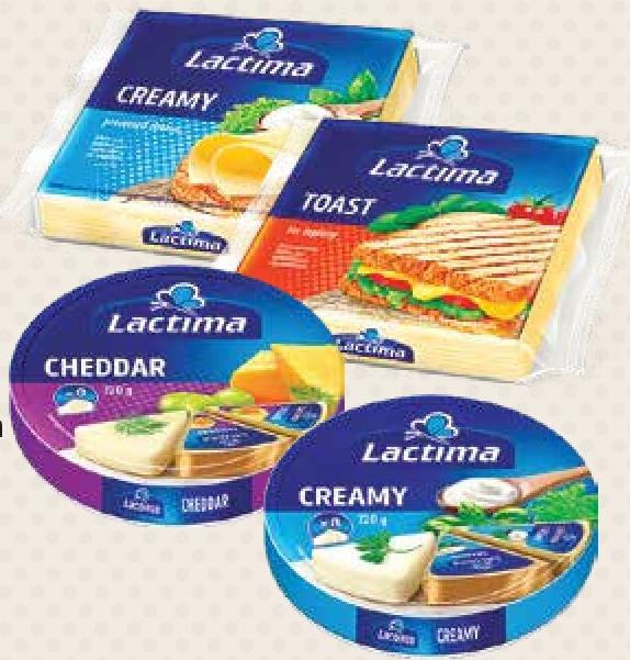 Lactima Cheddar / Creamy Portion 120g, Toast / Creamy Slice Cheese 130g
