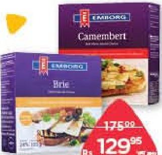 Emborg White Mould Cheese Brie, Camembert Soft 125 g