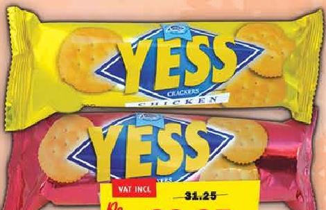 Yess Biscuit Chicken Crackers 80g (3 Refs)