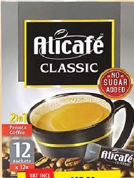 Alicafe Classic No Sugar Added 12g x12