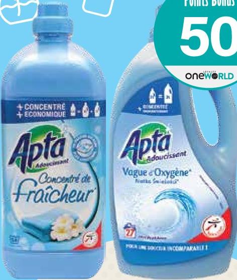 Apta Adoucissant Concentré de Fraîcheur / Vague d'Oxygène 1.5/2L