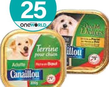 Canailou Terrine de Boeuf / Émincés au Poulet pour Chien 300g