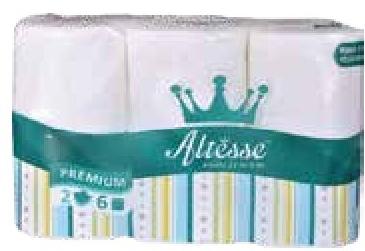 Altesse Papier de Toilette 2 Ply x 6