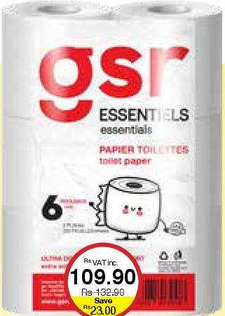 GSR Essentiels Toilet Paper 6 Rolls