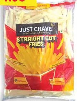 Just Crave Straight Cut Fries 1kg