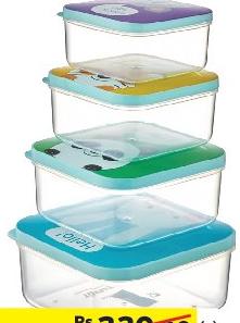 Bonny Square Storage Box 4 Pcs