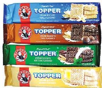 Topper Cream Biscuits 125g (5 Refs)